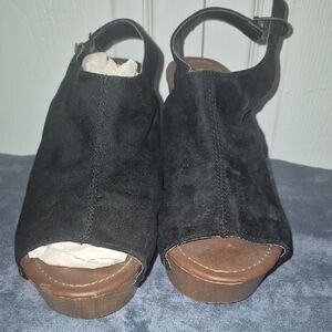 Mossimo Supply Co. Black Wedge Sandals